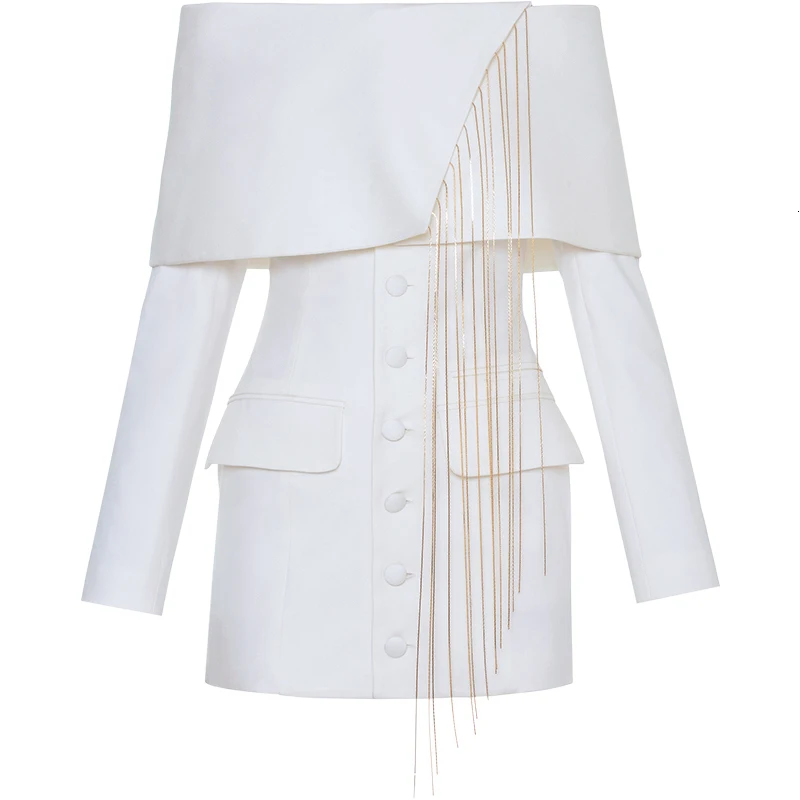 Женское мини-платье с открытыми плечами белое платье длинным рукавом и