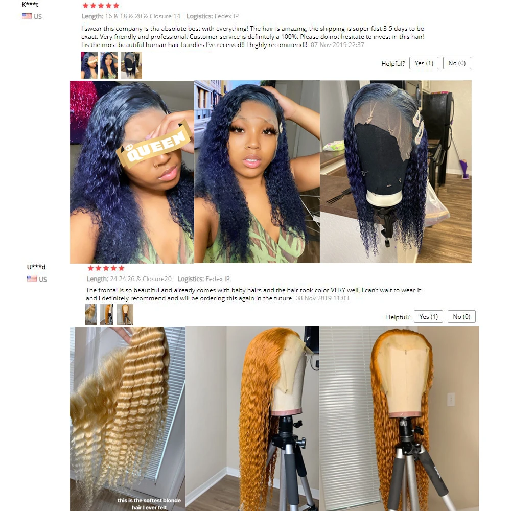 613 блонд пряди с фронтальной бразильской глубокой волной _ пупряди Реми волосами