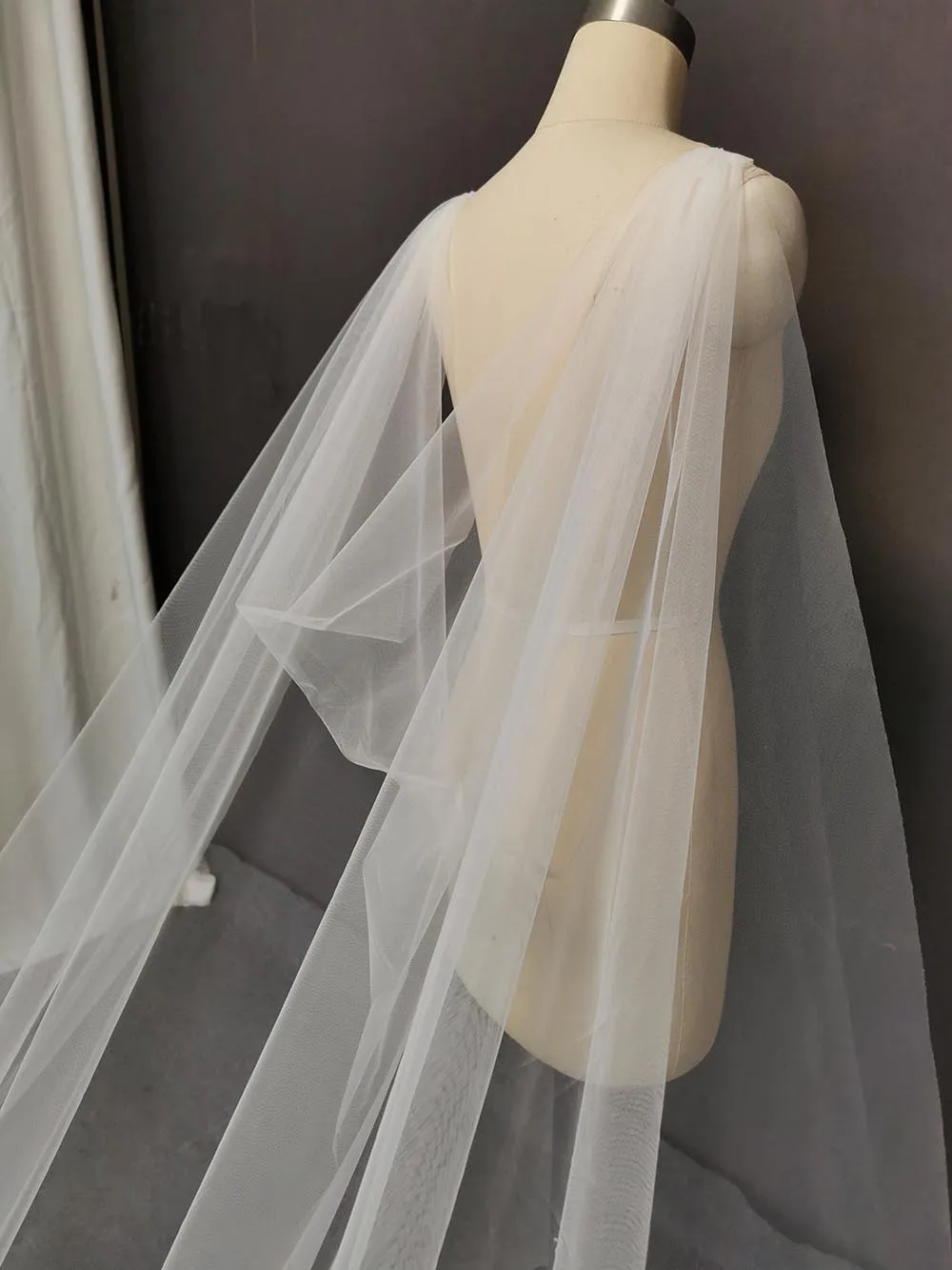 Элегантная простая Тюлевая Свадебная накидка длиной 3 5 метра мягкая
