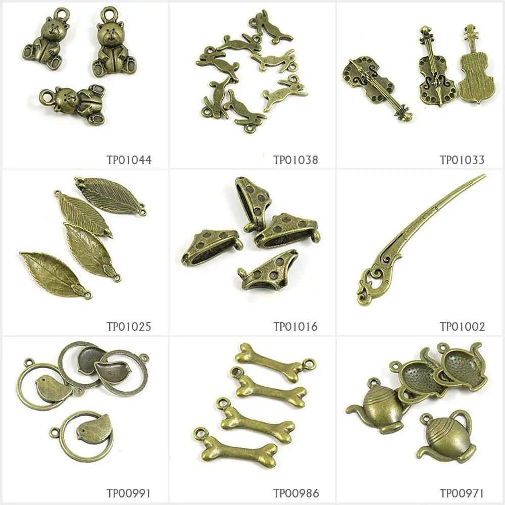 Античная бронза с покрытием Подвески для изготовления украшений чайник воды