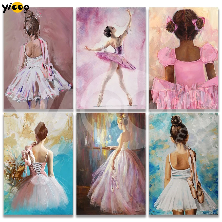 

Алмазная вышивка с полными квадратными/круглыми стразами, мозаика из серии «Балерина» Стразы, украшение для вышивки крестиком, подарок TY61