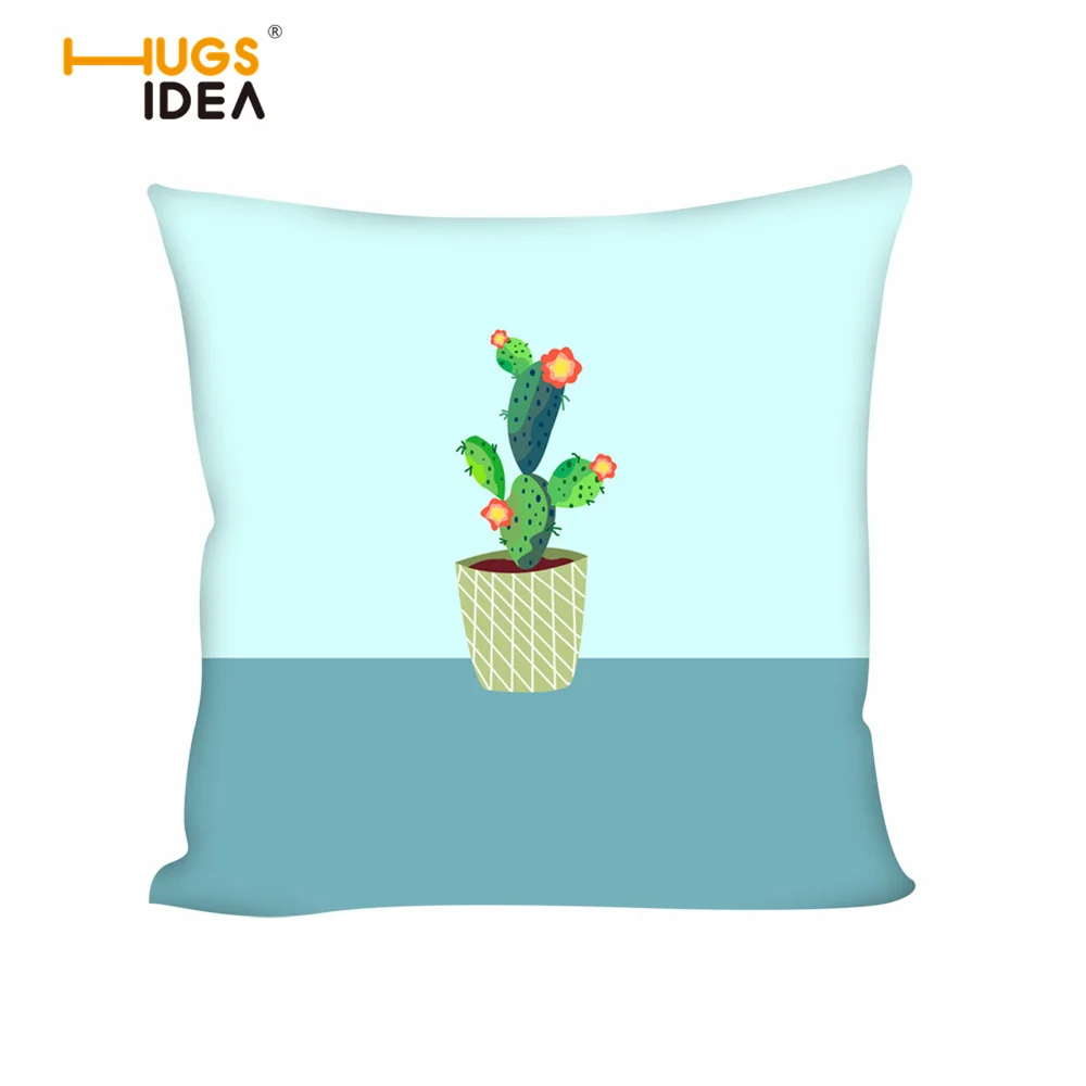 HUGSIDEA наволочка с 3d-изображением кактуса для дивана или кровати украшение дома