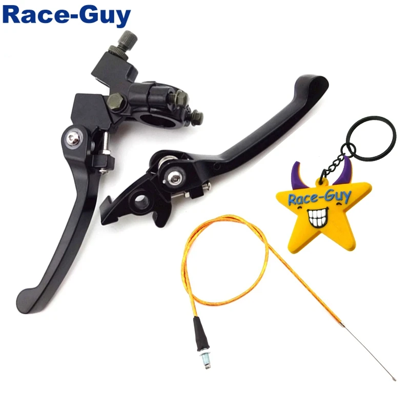 Складной тормозной рычаг сцепления из сплава + золотой дроссельной заслонки 108 мм