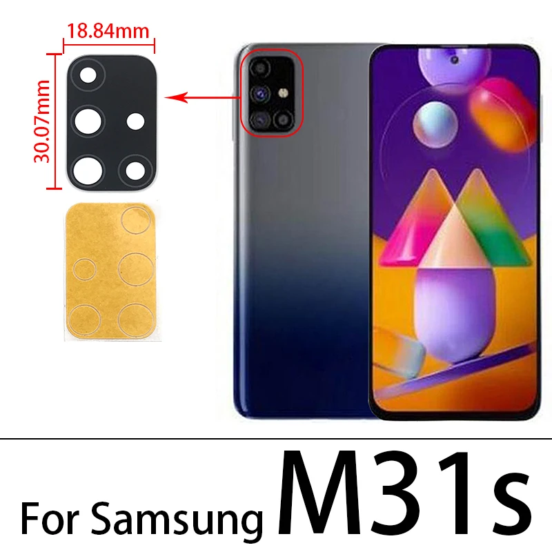 30 шт. новая стеклянная линза для Samsung M51 M21 M31S M10 M20 M30 M40 M14 M54 M53 задней камеры с