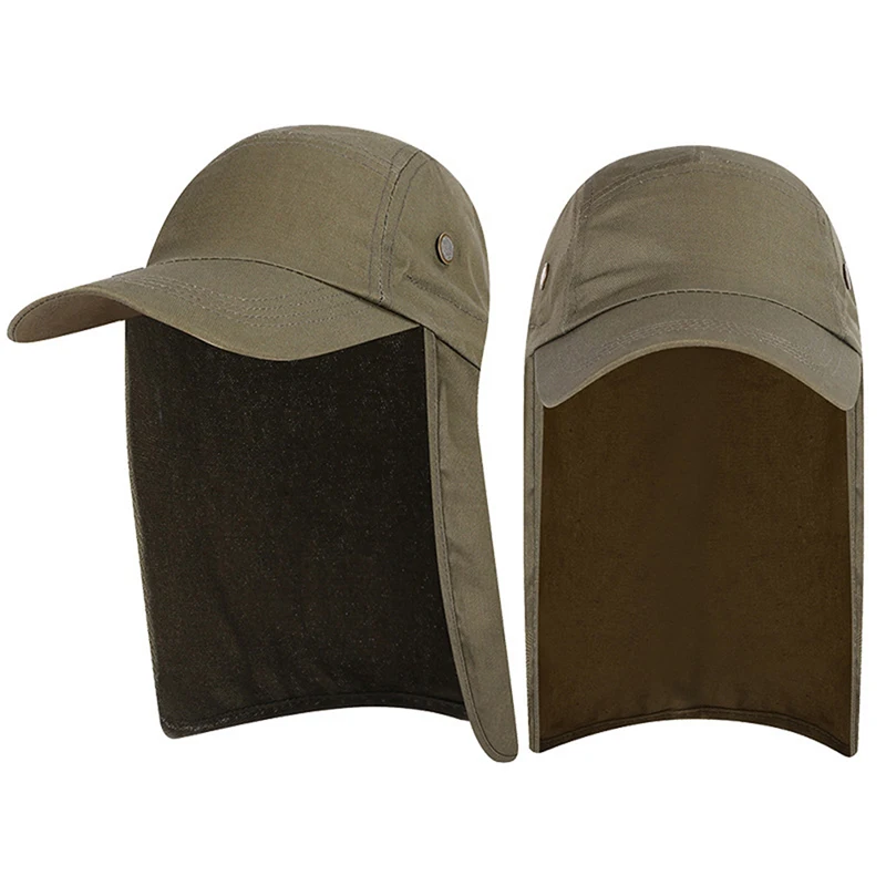 

Outdoor Unisex Hiking Caps Quick Dry Sun Visor Cap Hat Sun Protection With Ear Neck Flap Cover For Hiking Riding Caps