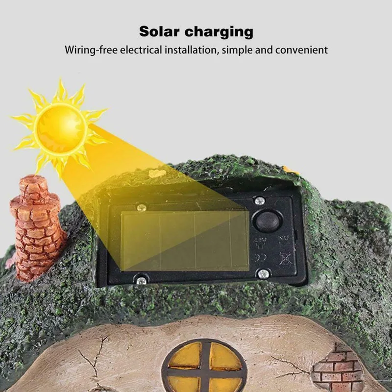 

Anti-corrosion Solar Powered Pathway Lights Decorative LED Solar Fairy House Light Outdoor Lawn Yard Lamp For Garden Patio