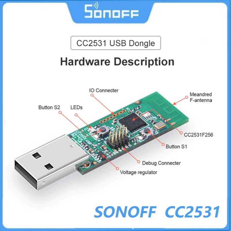 SONOFF Zigbee CC2531 USB Dongle Sniffer Board модуль анализатора Packet Protocol интерфейс Capture Module |