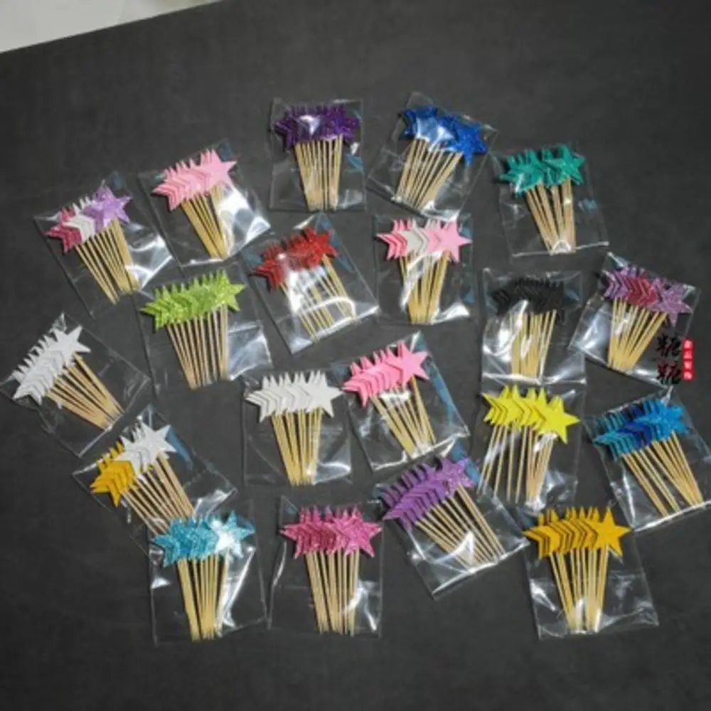 10 шт. мини Топпер для торта в форме сердца и звезды дня рождения милый флаг