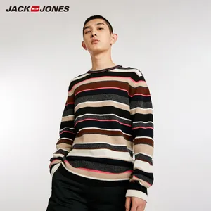 JackJones мужской шерстяной полосатый свитер пуловер Топ Мужская одежда 218425515