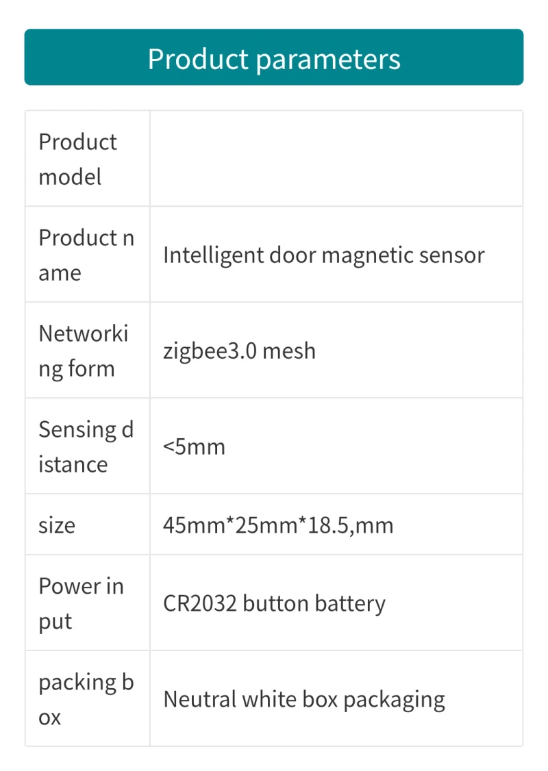 

ZigBee Smart Door Sensor Window Door Magnetic Alarm Detector Independent Magnetic Sensor Smart Life Automation Kits