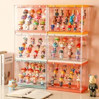 Transparent Acrylic Blind Box Show case Dustproof Display Stand Toys Display Cabinet Figure Organizer Toy Doll Anime Organizer