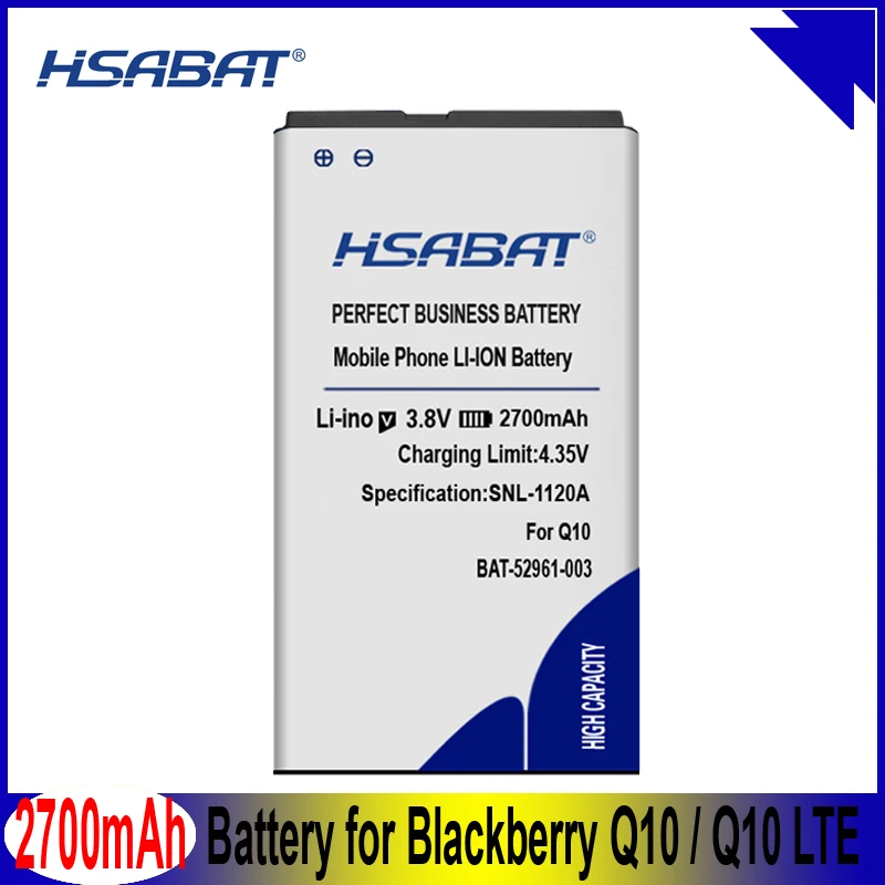 Батарейка HSABAT для BlackBerry Passport 4G Q30 SQW100 1 3 Windermere/Q20 Classic SQC100 1/Q10 Q10 LTE 3|Аккумуляторы