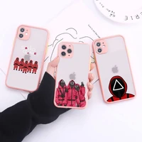 yndfcnb squid game phone case for iphone 11 12 13 mini pro xs max 8 7 6 6s plus x 5s se 2020 xr case