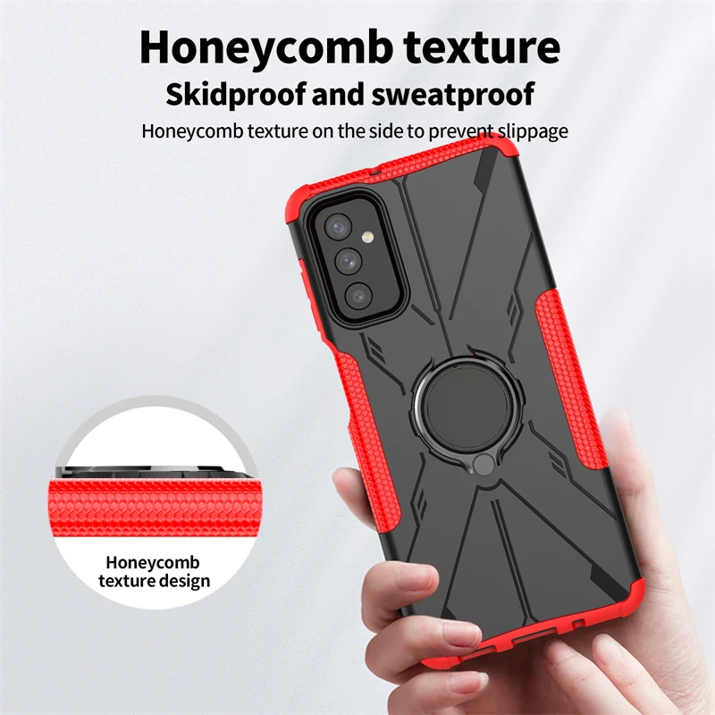 Full Cover Case For Samsung Galaxy M52 5G Case Magnetic Finger Ring Holder Armor Case For Samsung M52 5G Cover For Samsung M52
