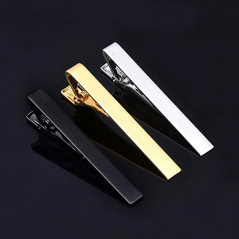 Tie Clip Fashion Style Ties for Men Metal Tone Simple Bar Clasp Practical Necktie Accessories Clasp Tie Pin for Mens Collar Clip images - 6