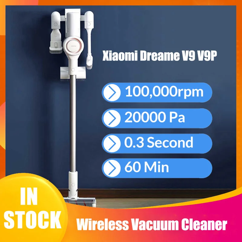 Роскошный Dreame V9 V9P ручной беспроводной пылесос палка 20000Pa циклонный фильтр ковер