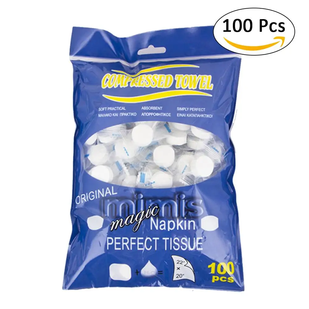 Одноразовое спрессованное портативное полотенце для лица из чистого хлопка