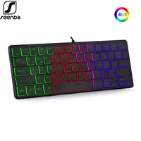 seenda russia rgb wired gaming keyboard for computer laptop notebook slient click backlit keyboard gamer home office using