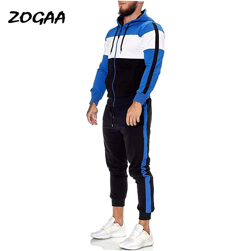 

Комплекты ZOGAA для мужчин, новинка, весна-осень, для занятий спортом на открытом воздухе, для фитнеса, мужской костюм из Свитера и штанов больш...