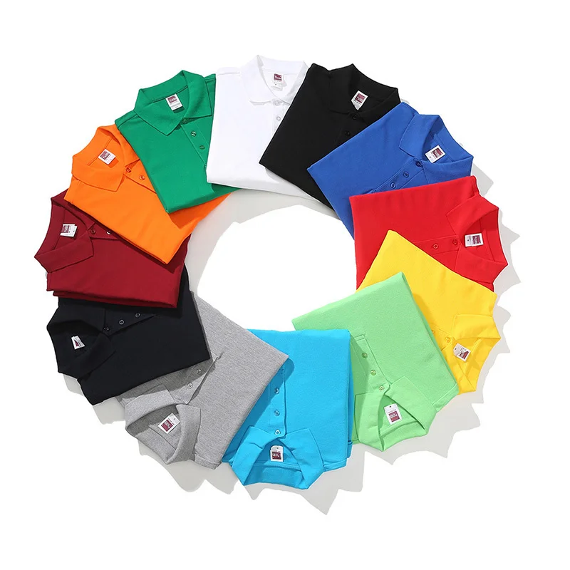

Adult Male T-shirt High Quality Cotton Long Sleeved Polo Shirt Men Tees Button Collar Work Commute Tops Clothing Wholesale