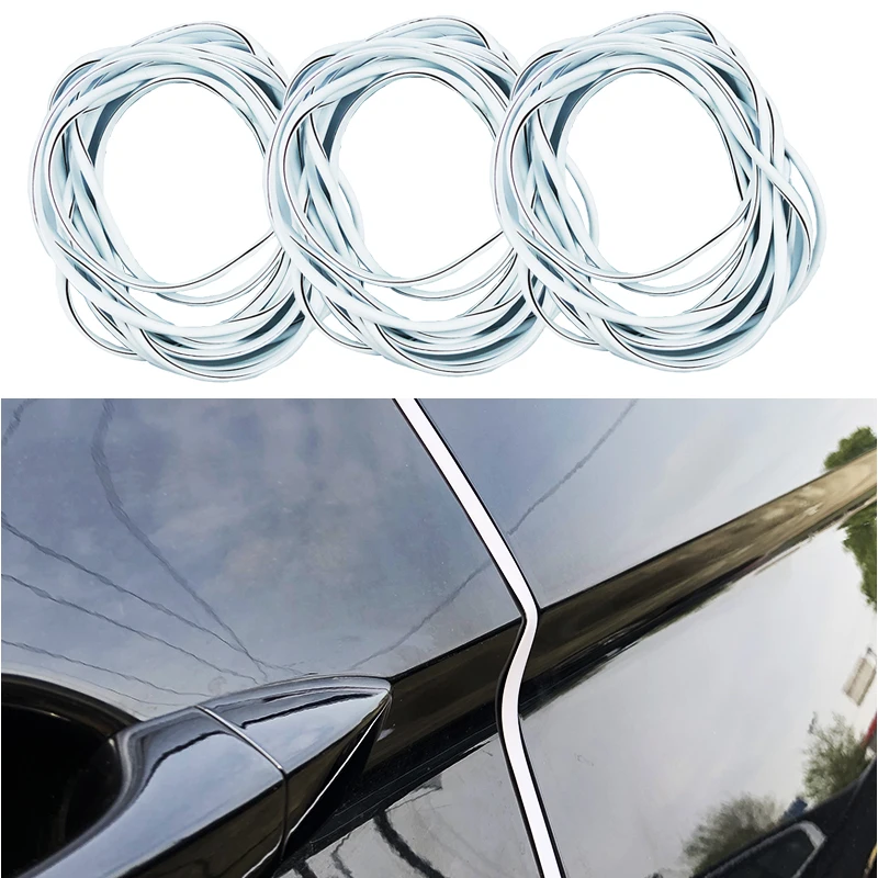 

5M/10M Car Door Edge Guards Trim Styling Moulding Protection Strip For SEAT LEON Ibiza Audi A4 B6 Great Wall Hover Haima Renault