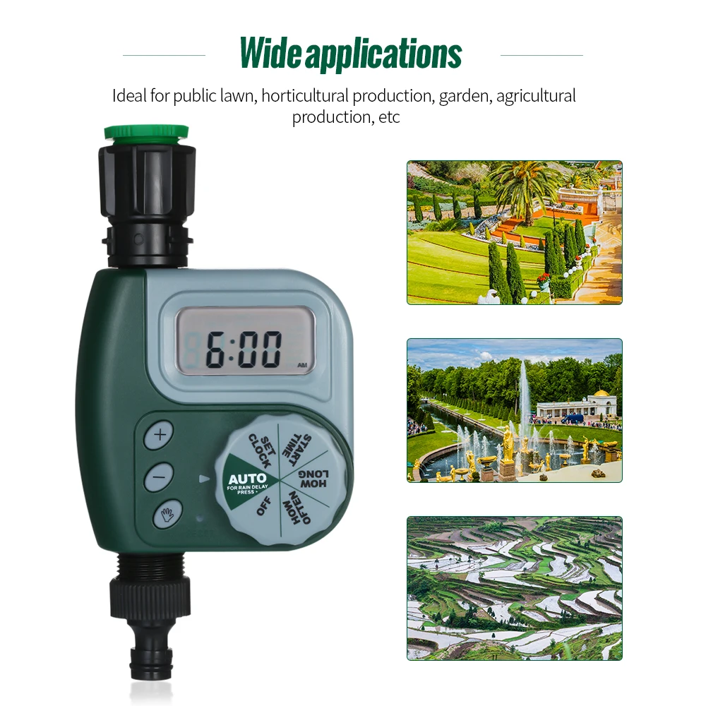 Automatic Water Timer Outdoor Garden Irrigation Controller 1-Outlet Programmable Hose Faucet Watering | Дом и сад