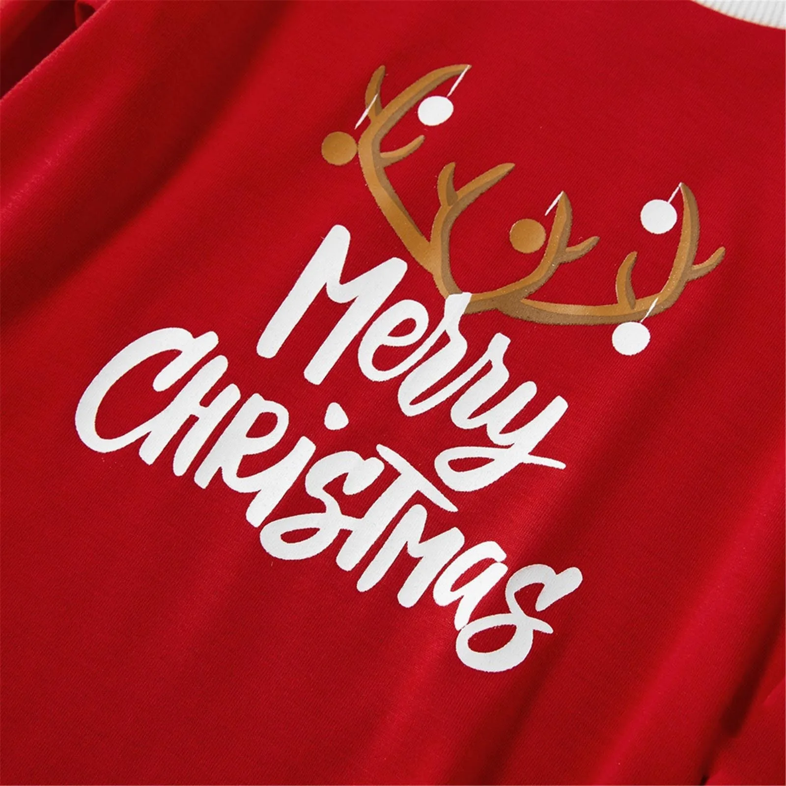 Пижама семейная Рождественская Женская топ с надписью мам + полосатые брюки