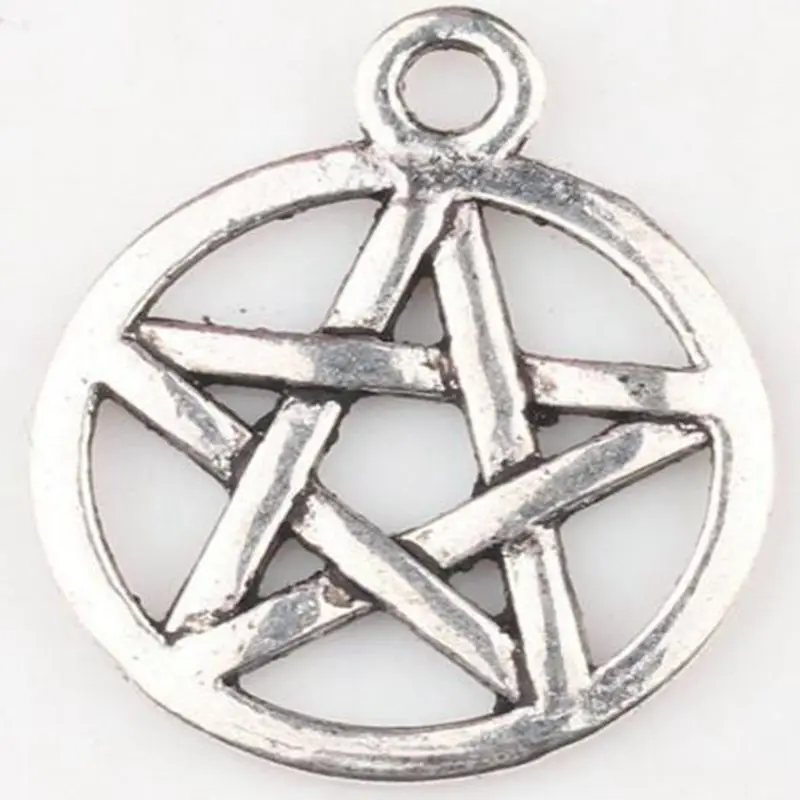 10 шт./упак. винтажные Бронзовые Подвески в виде супернатуральной пентаграммы
