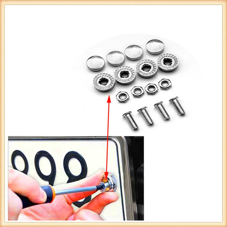 16X автомобиля номерной знак болты Болт F Оперативная память e хромированный винт