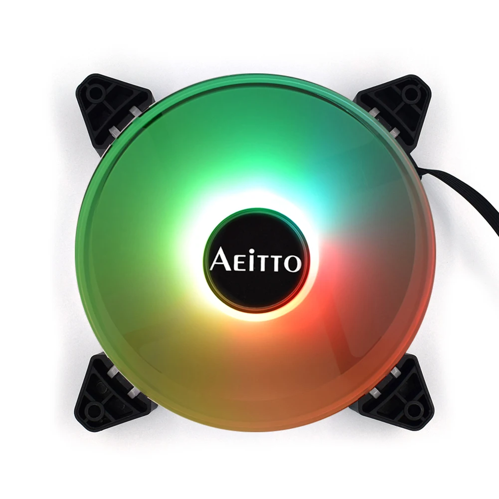 

Symphony Silent CPU Cooler Fan 120mm 6 Pin 12V PC Chassis Radiator Heatsink 43CFM Air volume 1.2 MM H2O Cooling Fan Black White