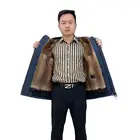 Парка с капюшоном на натуральном меху, Мужская модная повседневная верхняя одежда, Классическая деловая куртка, теплая плотная куртка