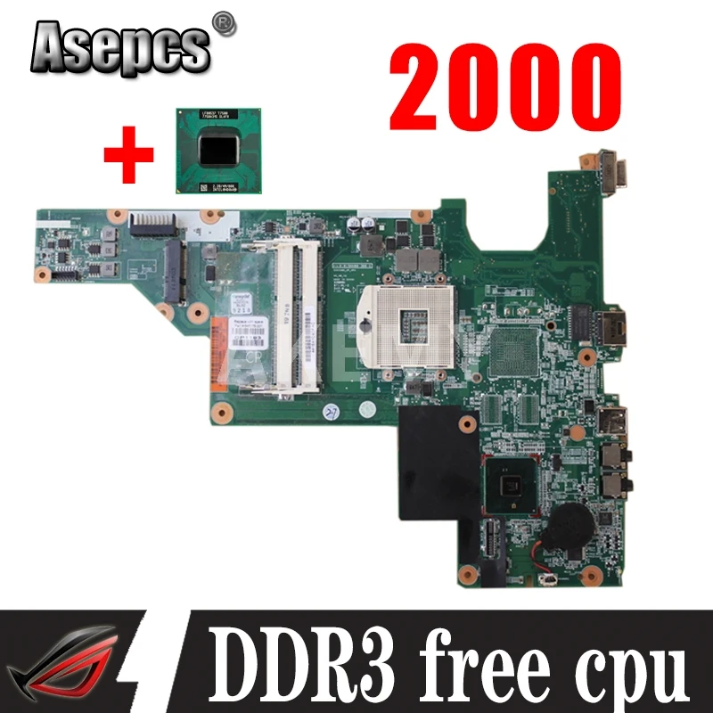 

Asepcs 646175-001 for HP 2000 COMPAQ CQ43 CQ57 Laptop motherboard Mainboard HM55 DDR3 free cpu