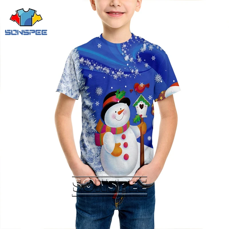 Fashion T-shirt 3D print Christmas Shirts Men Women Anime Child Streetwear Santa Claus T shirt Harajuku Kids Tshirt Xmas Clothes