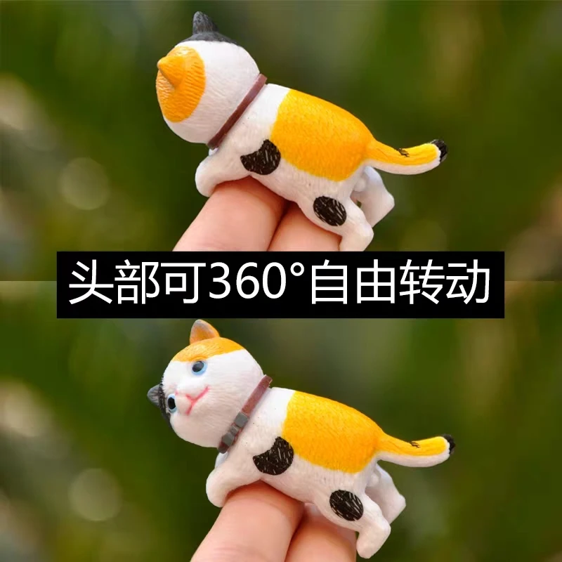 Милая экшн-фигурка кошки из ПВХ кукла-колокольчик с бахромой цветочный горшок