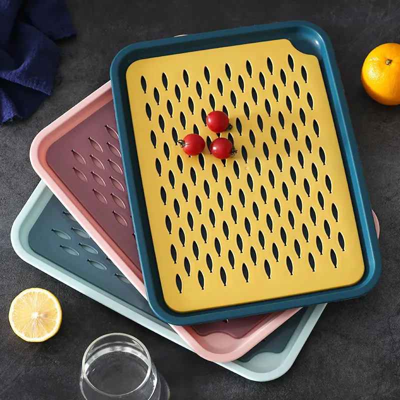 

Nordic Fashion Drain Tray Plastic Double-layer Water Cup Drain Tray Home Living Room Coffee Table Fruit Tray Tea Tray