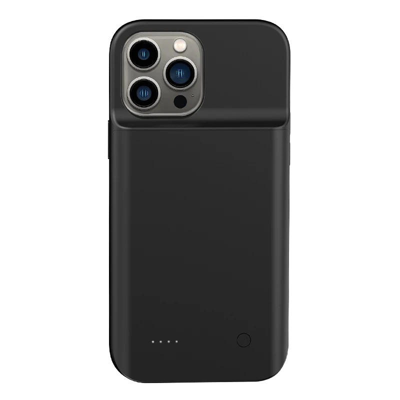 

External Power Bank Charging Cover For Apple iPhone 13 Pro Max 6.7inch Portable Battery Charger Battery Case Soft edge 6800mAH