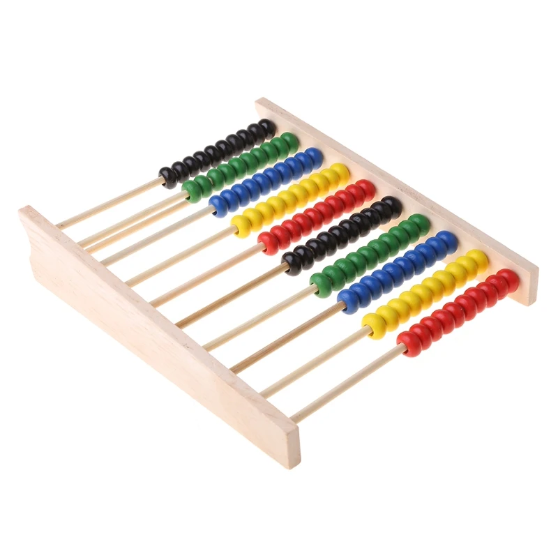 

Wooden Abacus 10-row Colorful Beads Counting Kid Maths Learning educational toy