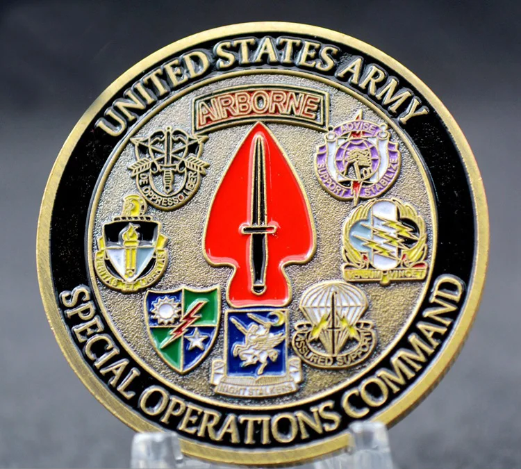 U.S. Армии Airborne Синусоидальная пари специальные операции Cpmmand памятные монеты