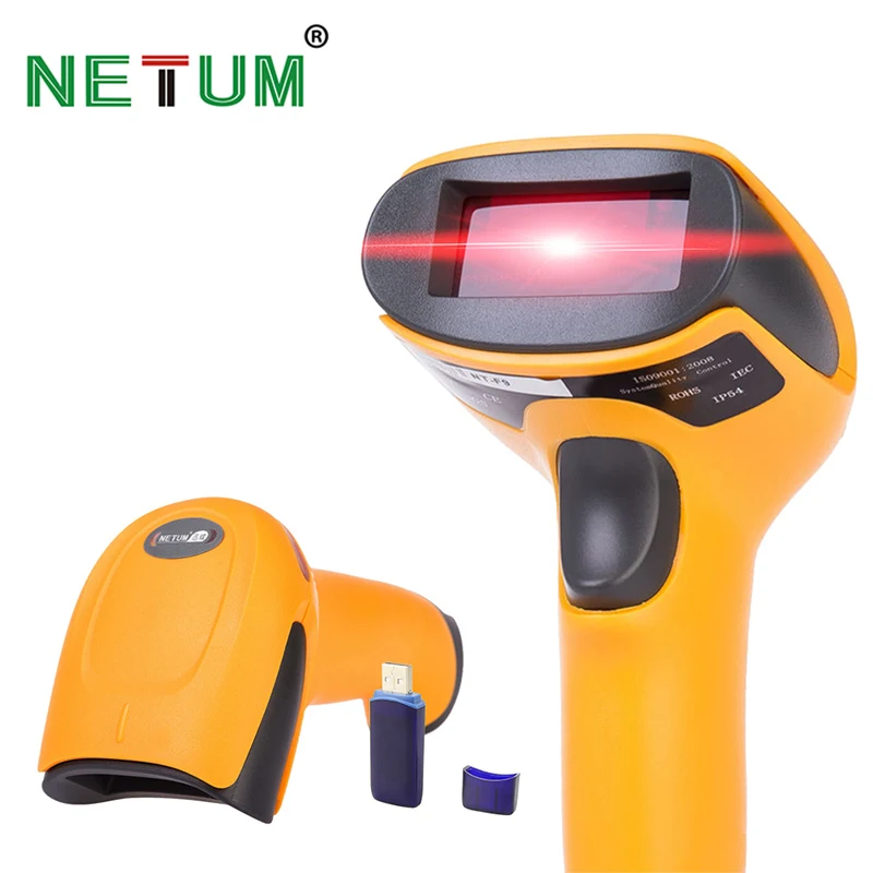 NETUM 1D беспроводной сканер штрих кода портативный лазерный считыватель для POS