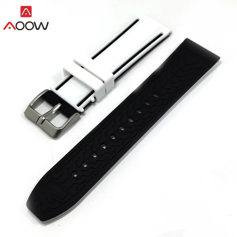 Мягкий силиконовый ремешок для часов 22 мм водонепроницаемый сменный Браслет