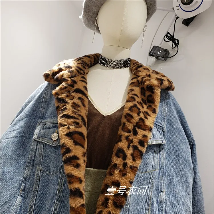 2019 зимняя модная леопардовая Высокая Имитация меха кролика рекс свободная