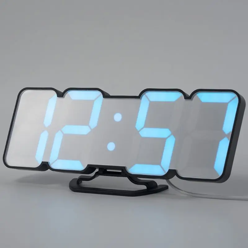 115 Color LED 3D Digital Desk Wall Clock 12/24h Thermometer Remote/Vioce Control R7RC | Дом и сад
