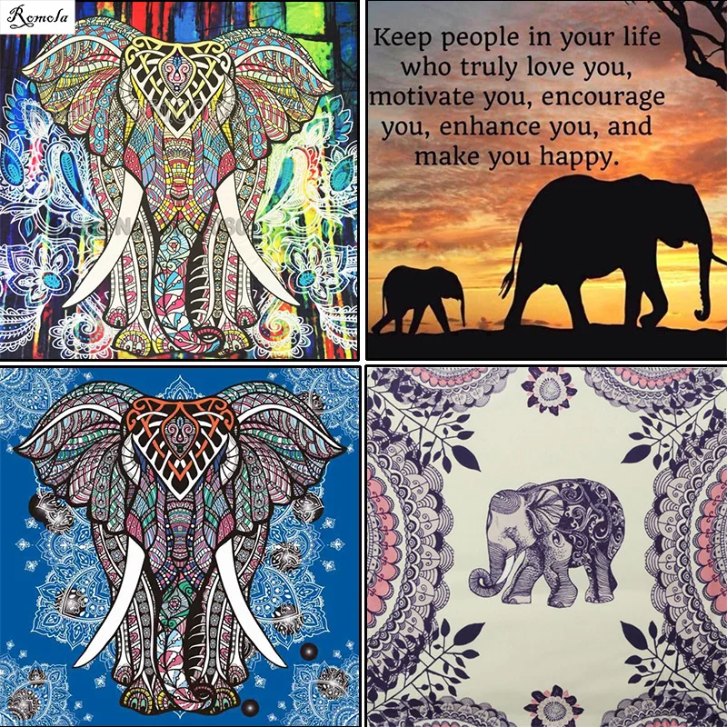 ''Мультяшный слон'' полный квадрат/круглая вышивка алмаз 5D DIY картины 3D