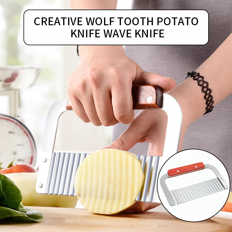 Картофельных чипсов овощей из жатой ткани волнообразный резак инструмент