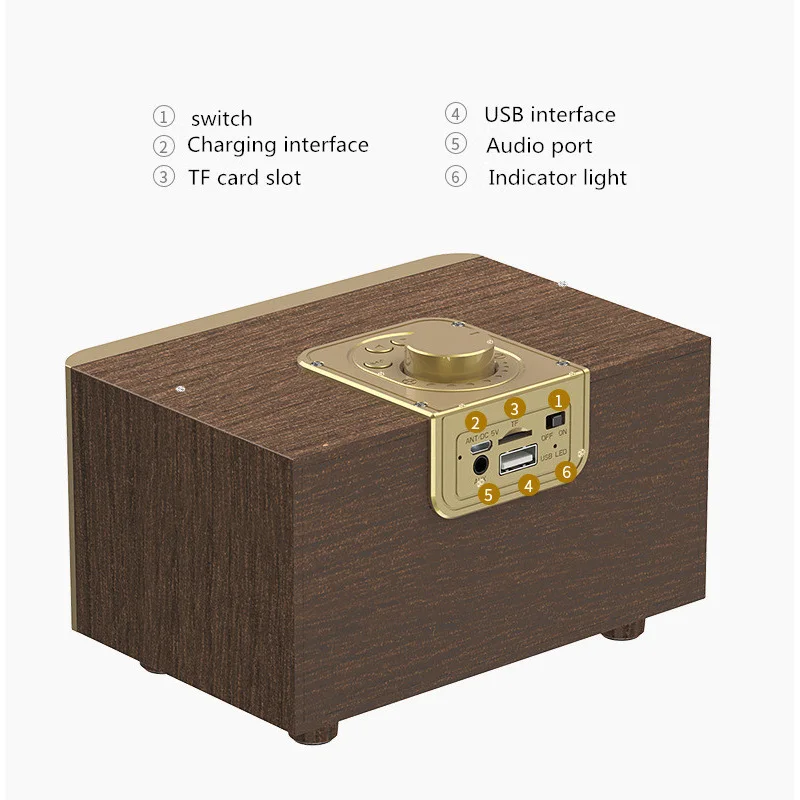 Новинка деревянный домашний Bluetooth динамик Magic V5 в стиле ретро мобильный телефон