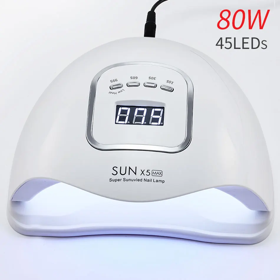 УФ лампа ROHWXY Sun X5 MAX для сушки гель лака 80 Вт|Сушилки ногтей| |