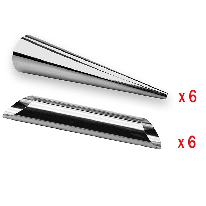 12 шт./компл. форма для круассана Нержавеющая сталь канноли формы рога трубочки