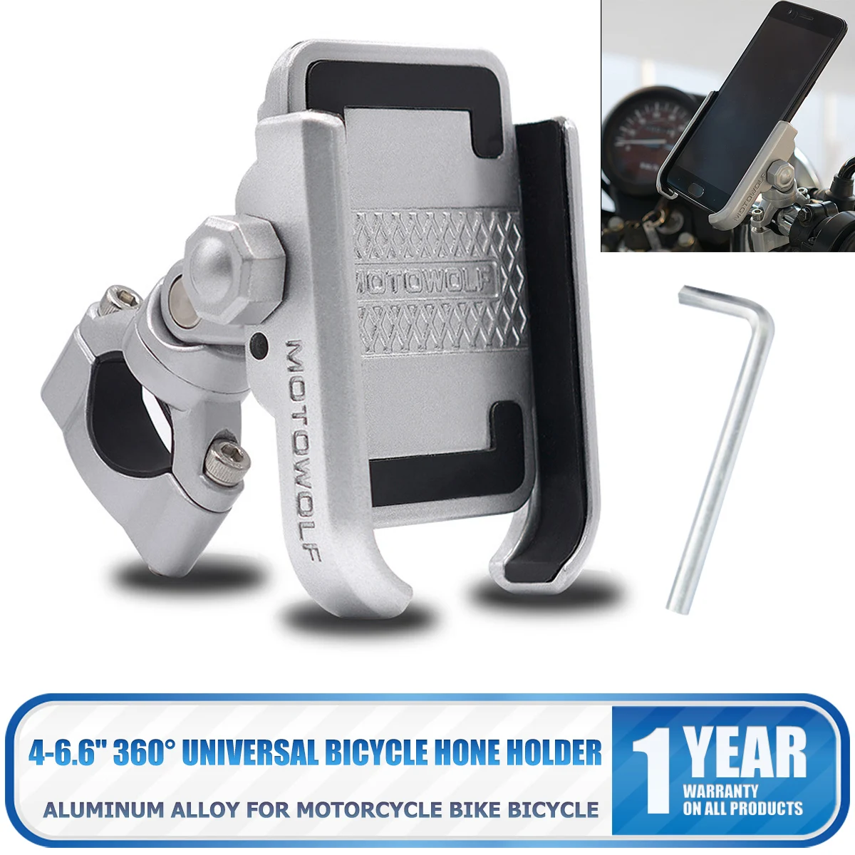 

Phone Holder Navigation 360° Adjustable for Bicycle Motorcycle Mountain Bike waterproof Anti-slip