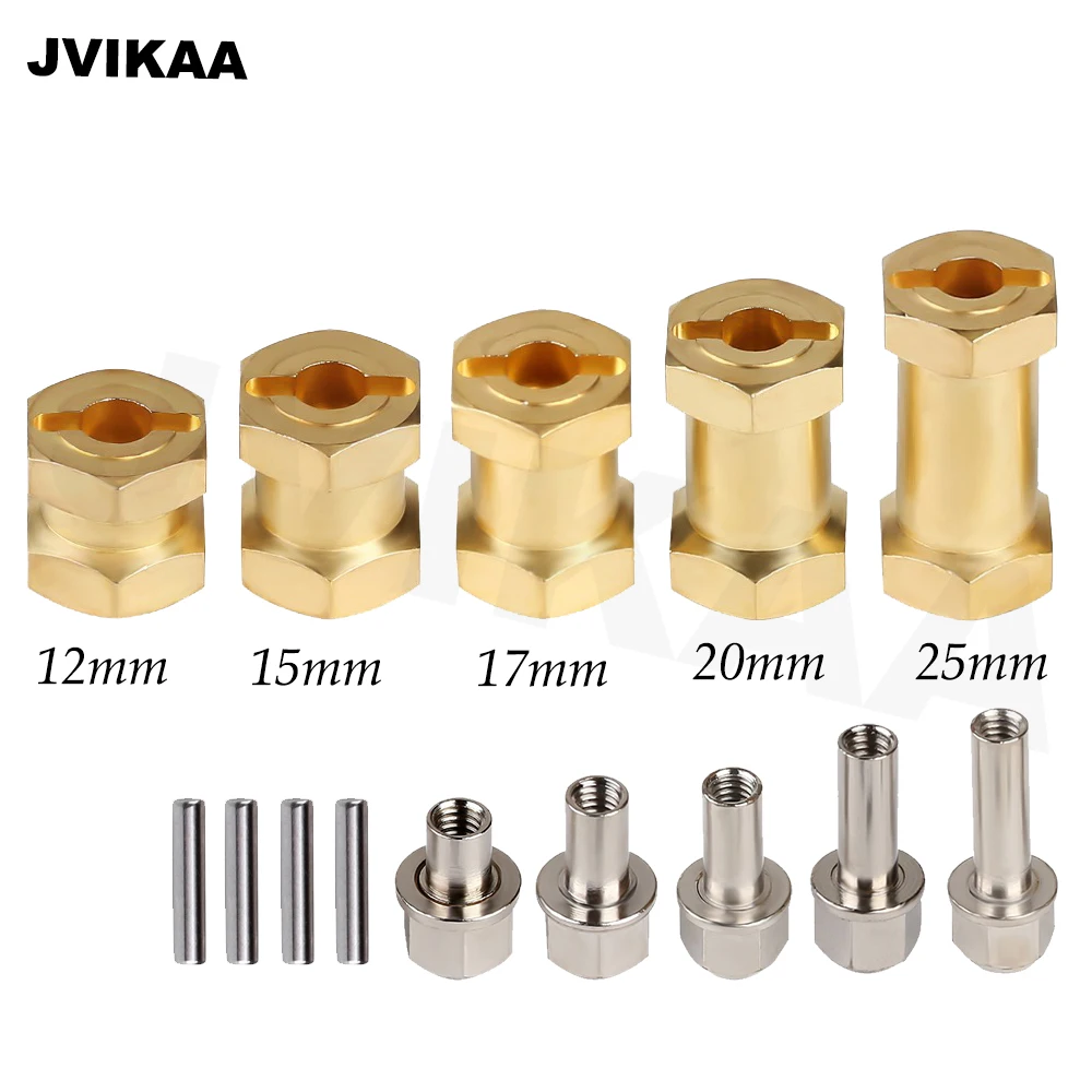 

12 мм 15 мм 17 мм Латунное колесо шестигранное отверстие адаптер Набор для 1/10 RC Crawler Car Axial SCX10 90046 D90 Wraith RR10 Tundra Tamiya F-350
