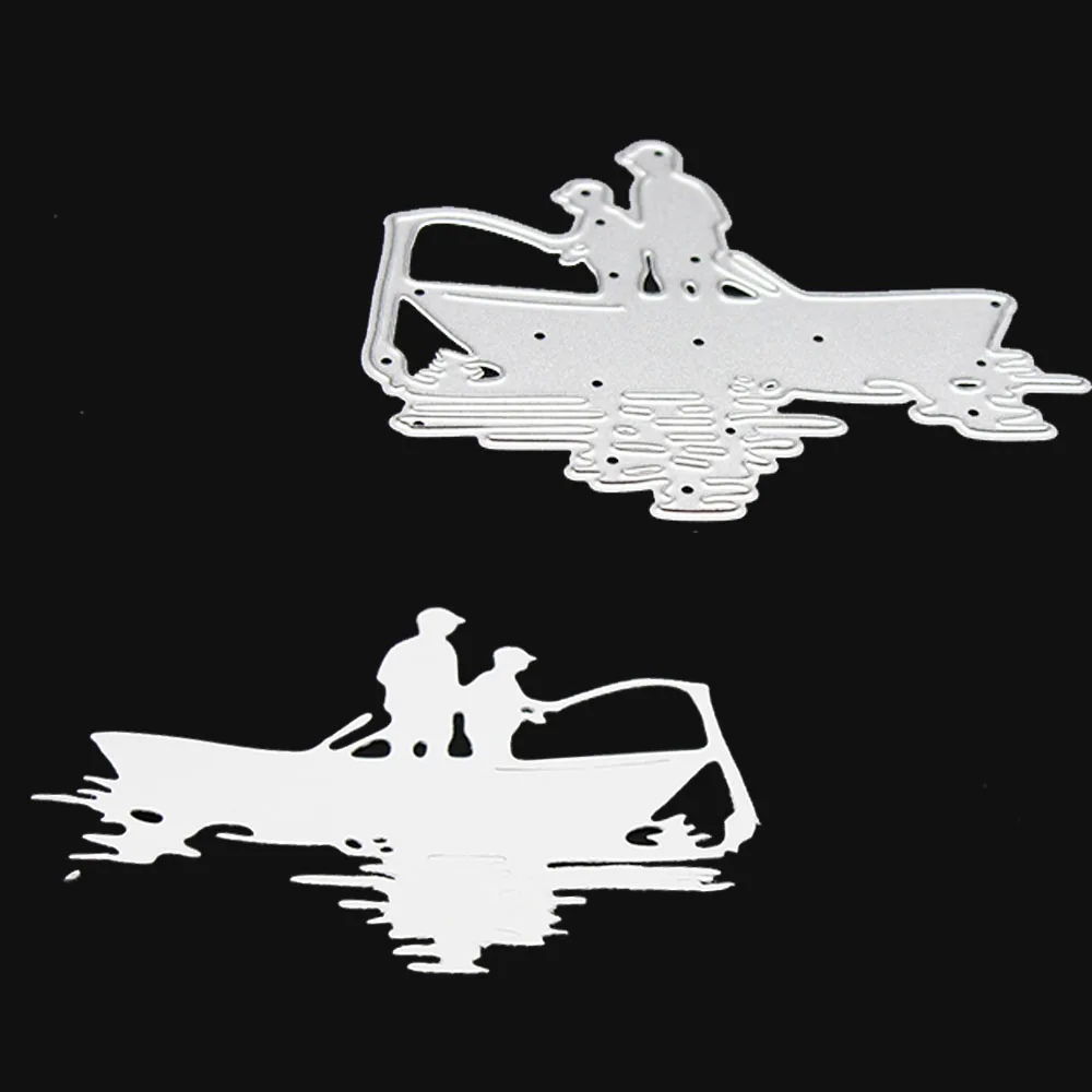 Трафареты fishing on boat для отцов и сыновей Металлические Стальные режущие штампы